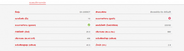 พัดลมระบายอากาศแบบฝังฝ้าไม่ต่อท่อระบายอากาศ (EX-25SSCT) - Image 4