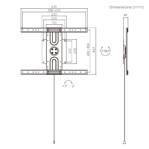 Landscape/Portrait Wall Mount for Interactive Display/Flat Panel Display - Image 7